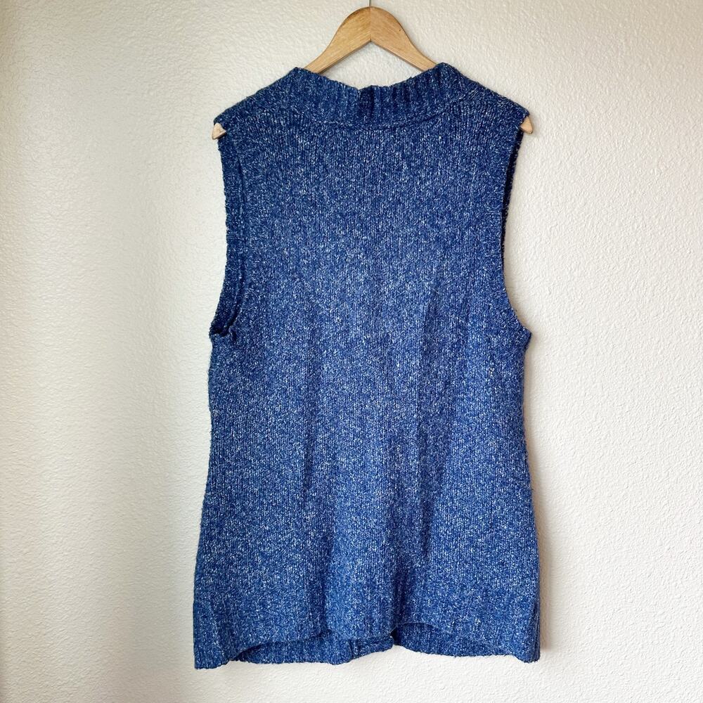 LL Bean Sweater Vest Wool Blend Women's sz L - Picture 4 of 7